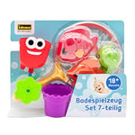 Idena 40615-Set Bain pour Enfants, 6 pièces de Jouets Aquatiques dans Un Sac Transparent avec Poissons, Filet de pêche et gobelets d'eau, 40615, Multicoloured, Petit