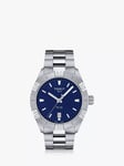 Tissot T1016101104100 Men's PR100 Sport Date Bracelet Strap Watch, Silver/Blue