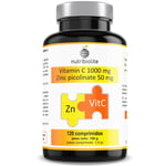 Picolinate de zinc 50 mg + Vitamine C 1000 mg - Renforce le système immunitai...