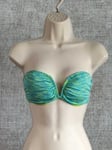 L (14) Piha by Moontide Bikini Top V Wire Bandeau Swim Tops Beach Swimwear