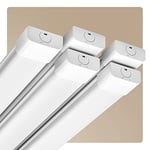 Anten 5 x Neon LED 120CM| 36W 4000lm Connectable Tube LED | Blanc Naturel(4000K) Reglette LED IP65 Imperméable Luminaire Plafonnier pour Garage Ateliers Sous-sol Salle de bain Bureau Parking