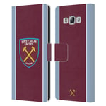 WEST HAM UNITED FC 2021/22 CREST KIT LEATHER BOOK CASE FOR SAMSUNG PHONES 3