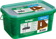 SPAX Stick Pro 4009422556639 Fixation de terrasse invisible sur bois et aluminium 120 bâtons avec vis de culasse pour env. 3 m² Noir