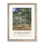 The Bodmer Oak Tree By Claude Monet Exhibition Museum Painting Framed Wall Art Print, Ready to Hang Picture for Living Room Bedroom Home Office Décor, Oak A4 (34 x 25 cm)