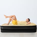 Inflatable High Raised Air Bed Mattress Builtin Electric Pump Double Air Bed