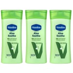 VASELINE Intensive Care ALOE SOOTHE Light Lotion Cream DRY SKIN 200ml x 3