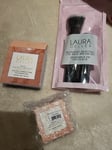 LAURA GELLER BAKED BALANCE N BRIGHTEN FOUNDATION in Fair + brush set + highlight