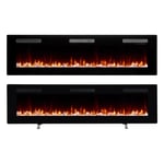 Dimplex Sierra 72 Optiflame Media Wall Fireplace 72"/183cm Glass Electric Fire