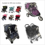 Universal Twins Stroller Raincover Double Raincover for Pushchair Side by Side