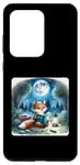 Coque pour Galaxy S20 Ultra Moonlight Lampe torche Motif renard