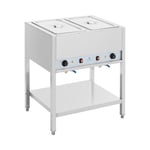 Royal Catering Bain Marie - 1265 W 2 x GN 1/1 med underbygning