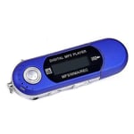 Mini Bärbar USB Digital Mp3-spelare, Stöd Tf SD-kort & Fm Radio Hör musik blue