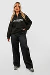 Womens Plus High Waisted Straight Leg Cargo Trousers - Black - 28, Black