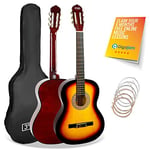 3rd Avenue 3/4 Size Kids Classical Guitar Spanish Nylon String Beginner Pack Bundle - 6 Months FREE Lessons, Bag, Strings – Sunburst