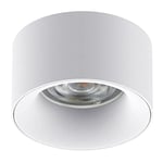 Maclean MCE457 plafonnier encastré avec douille GU5.3 MR16 pour ampoules LED et halogènes jusqu'à 35W 70x40mm spot encastrable aluminium rond (1 pièce sans ampoules, blanc)