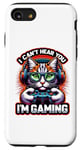 Coque pour iPhone SE (2020) / 7 / 8 Chat gamer rétro avec casque : Can't Hear You, I'm Gaming!