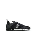 EA7 Mens Emporio Armani B&M Mesh Run Trainers in Black Textile - Size UK 10