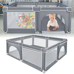 Yardin - Parc pour bébé avec barrière de protection en maille respirante et fermeture éclair, barrière de sécurité pour enfants à l'intérieur (200 x