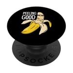 Jeu de mots amusant à la banane Peeling Good PopSockets PopGrip Adhésif