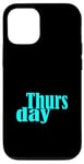 Coque pour iPhone 12/12 Pro Graphique de couleur turquoise Turquoise Thursday