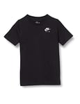 Nike Garçon U Nsw Tee Air Max Essentials T Shirt, Black/(White), 10 ans EU