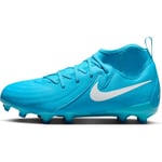 Nike Jr Phantom Luna II Acad F/MG Soccer Shoe, Blue Fury/White, 35 EU