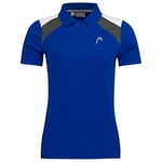 HEAD Women's Club 22 Tech Polo, Tennis Shirt, Royal Blue, Extra Large