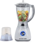 Food Blender Smoothie Maker With Grinder In White 500W 2 Speed Kitchen Genie 