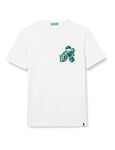 United Colors of Benetton Men's T-Shirt 3YR3U103W, White 074, XS