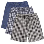 Nieery Bas de Pyjama Homme Short Pyjama Homme Pantalon Pyjama avec des Poches Vêtements de Nuit Short à Carreaux en Coton pour la Maison Pantalon de Pyjama Court