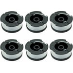 6-pack A6481 A6485 Spolar till Black Decker Gräsklippare