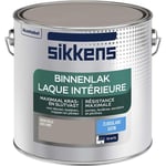 Sikkens - Peinture Laque Intérieure Bois et Fer - Résistance maximale aux taches et rayures - Satin Gris Fumé 2,5 l