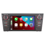 LXKLSZ Autoradio Compatible avec sans Fil CarPlay/Android Auto pour BMW 3 SÉRIE E90 E91 E92 E93 2005-2011 avec écran Tactile de IPS/Bluetooth/Mirror Link/FM/AM/USB