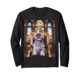 Cute Lhasa Apso Shih Tzu Havanese Bolonka Dog as King Long Sleeve T-Shirt