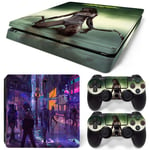 Kit De Autocollants Skin Decal Pour Console De Jeu Ps4 Slim Crane D'horreur Complet Du Corps, T1tn-Ps4slim-6506