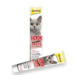 GimCat Duo Pâte Anti-Hairball Malt et Poulet - Snack pour chats qui favorise l’expulsion des poils ingérés - 1 tube (1 à 50 g)