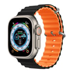 Devia Apple Watch (42/44/45/49mm) Armband Sport6 - Svart/Orange