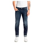 Replay men's jeans Anbass slim fit with power stretch, blue (Dark Blue 007), 34W / 36L