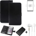 Protective cover for Samsung Galaxy S23+ Wallet Case + headphones protection fli