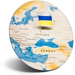 Awesome Fridge Magnet  - World Map Ukraine Flag Kiev Travel  #46472