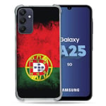 Cokitec Coque Renforcée pour Samsung Galaxy A25 5G Voyage Portugal Drapeau