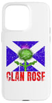 Coque pour iPhone 15 Pro Max Clan Rose Tartan Nom de famille écossais Scotland Pride