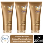 3pk of 200ml Dove DermaSpa Summer Revived Body Lotion with Cell Moisturisers