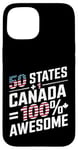 Coque pour iPhone 15 50 États + Canada = 100 % génial