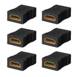 J&D 8K HDMI Coupler, 8K@60Hz/4K@120Hz HDMI 2.1 Female to Female Connector HDMI Extender, Support 3D, HDR, HDCP, ARC,Compatible with DVD, Blu-ray, TV, Laptop, PC, Monitor, 6 Pack