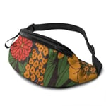 XCNGG Sac de taille en cours d'exécution Sac de taille de loisirs Sac de taille Sac de taille de mode Vintage Print Fanny Packs for Women and Men Waist Bag Adjustable Belt for Outdoors Workout, Travel