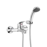 Avilia Mitigeur monocommande pour baignoire et douche - Ensemble complet chromé avec douche - laiton résistant et cartouche 40 mm - Design innovant et fonctionnel pour une salle de bain moderne et