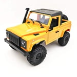 Lecez Remote Control Climbing Car, Simulation Ratio 1:12 Four-wheel Drive Pickup RC Remote Control Car Modified Toy Environmental Protection, Green, Red, Yellow, 33x16x18cm (Color : Yellow)