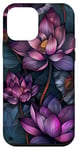 iPhone 12 mini Purple Lotus Flowers Beautiful Floral Flower Case