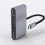 USB Type C kannettavan tietokoneen telakointiasema Dual HDMI Dual Screen Display USB 3.0 Hub Adapter Dock HP DELL XPS Surface Lenovo ThinkPadille